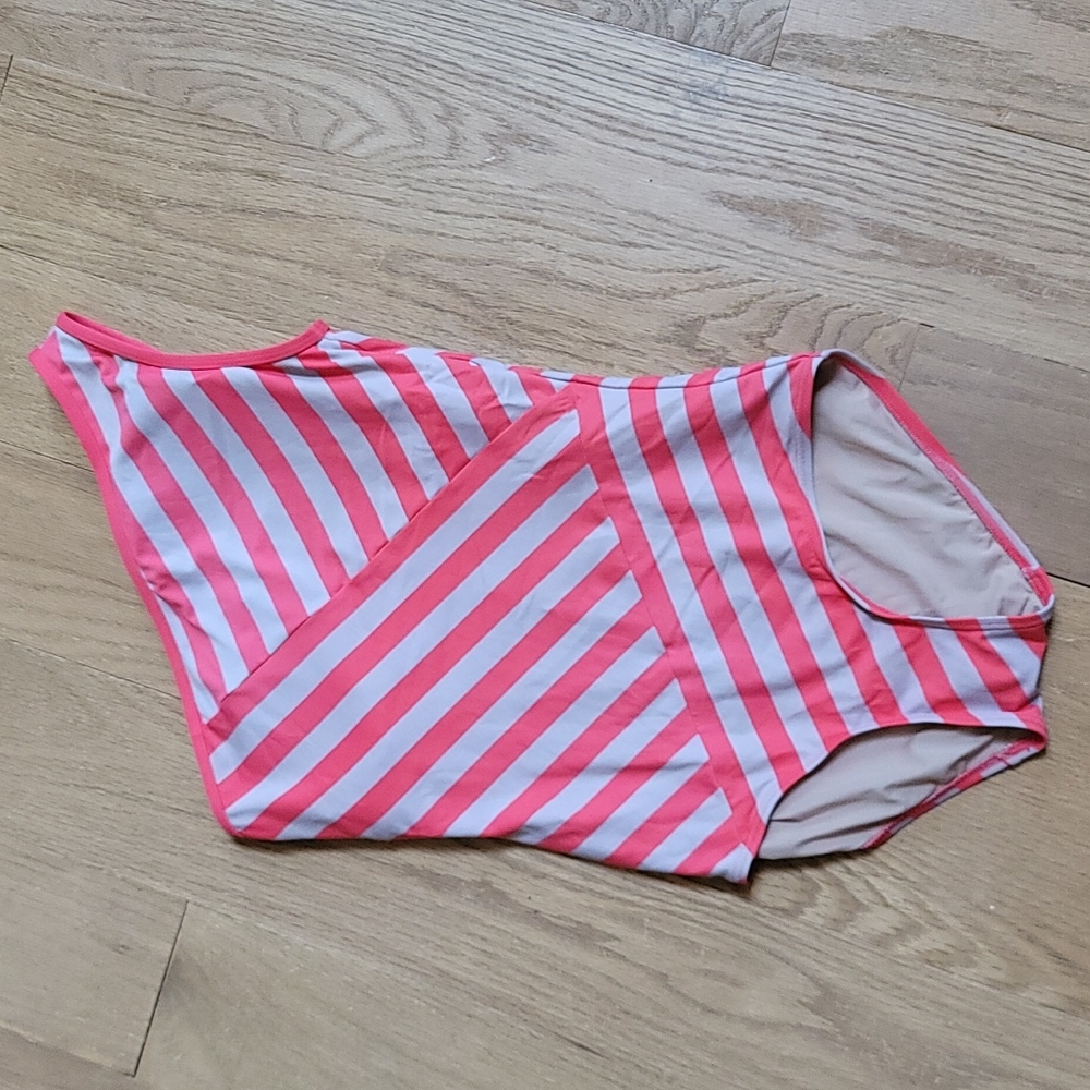 DKNY Striped One Piece Swimsuit - SZ 8